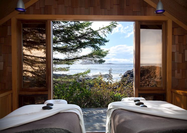 View from the Cedar Spa at The Wickaninnish Inn, Tofino