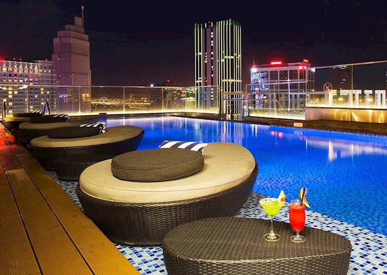 Pool at night