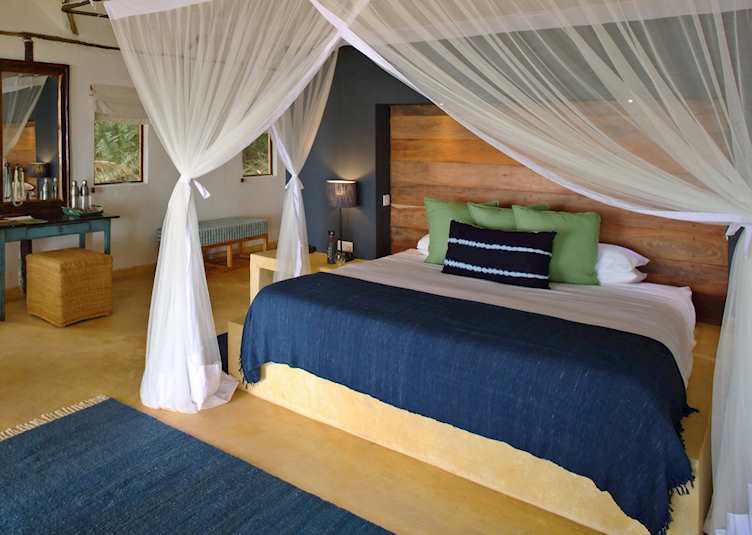 Room interior, Rubondo Island Camp