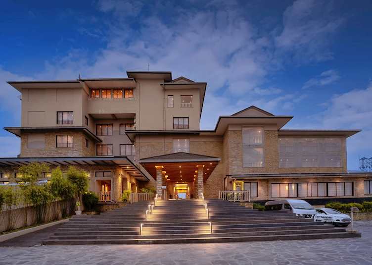 Front elevation of Sarangkot Mountain Lodge