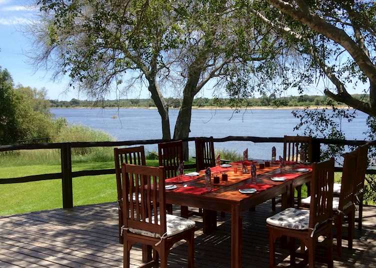 Deck dining, Waterberry Zambezi Lodge