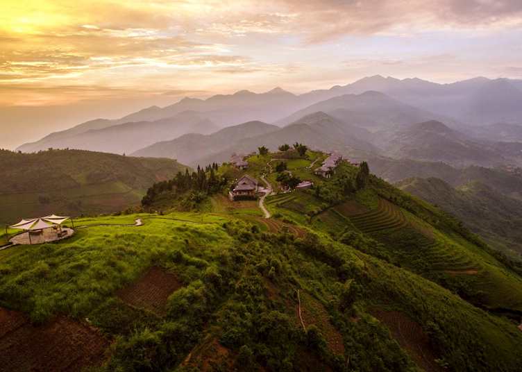View of the Sapa valley from the Topas Eco Lodge