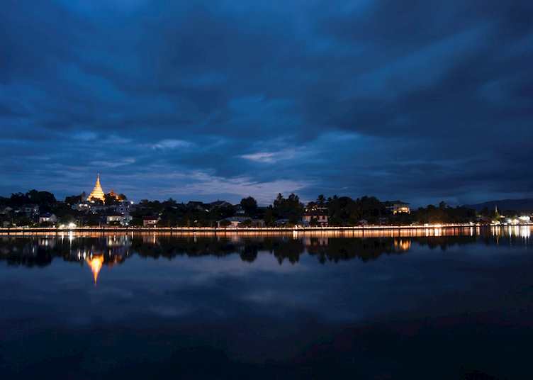 Dusk over Nong Tung Lake, Kyaingtong, Myanmar