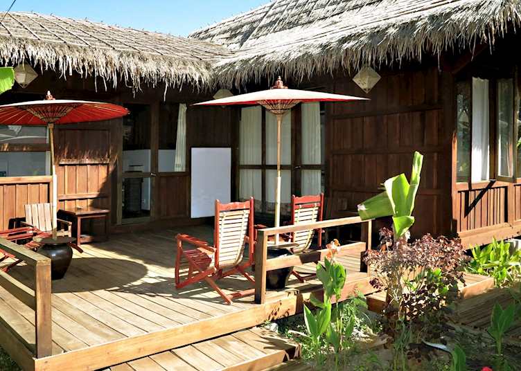 Villa terrace at La Maison Birmane, Nyaung Shwe