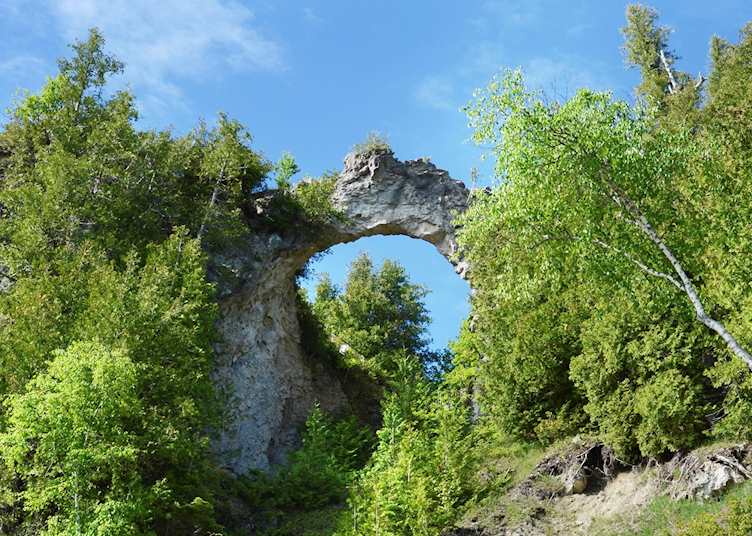 Natural rock arch, Mackinac Island