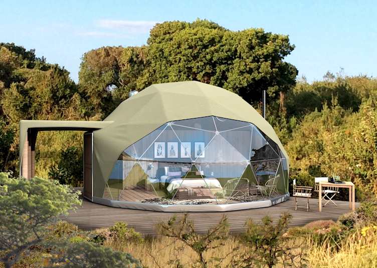 Tented suites have great views through the huge windows