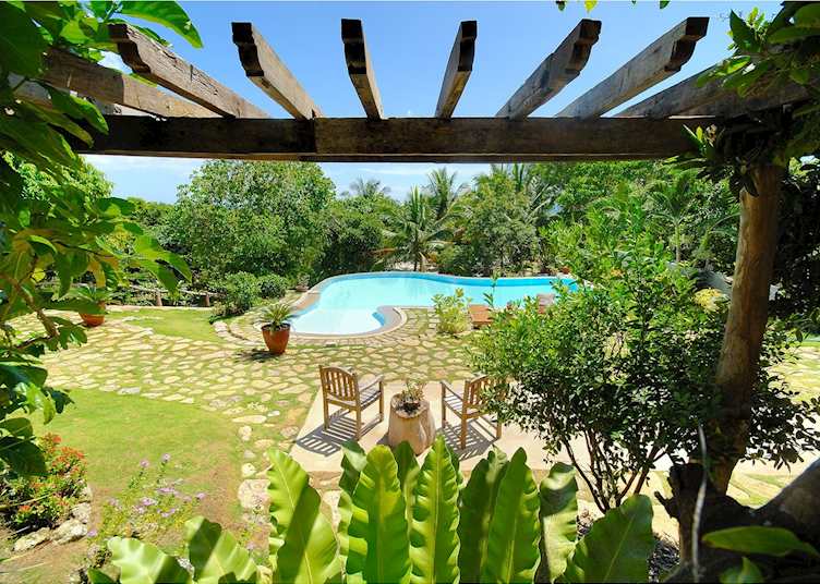 Pool area at the Amarela