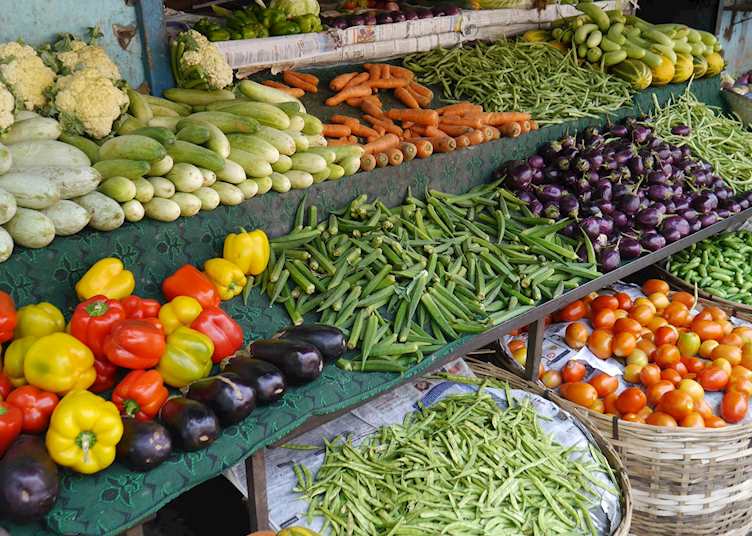 Vegetable stall in the market