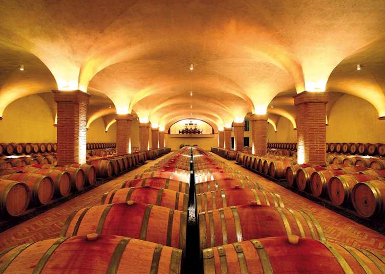 Barriques cellar, Rosewood Castiglion del Bosco, Montalcino