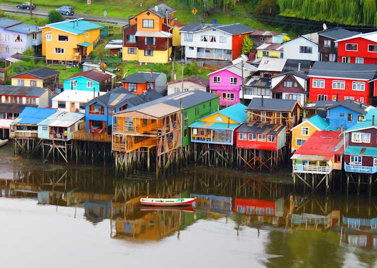 Palafito houses in Castro, Chiloé Island