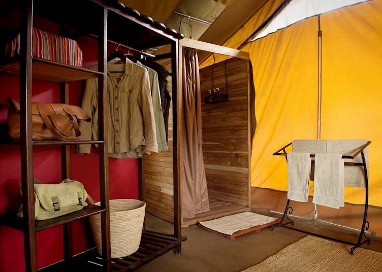 En suite bathroom at Dunia Camp