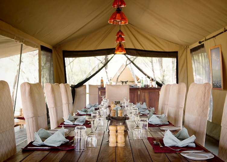 Dining at Dunia Camp