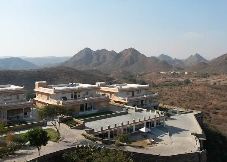 View of the Aravalli hills surrounding Fateh Garh in Udaipur