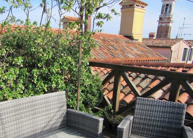 Roof terrace at Hotel Ca' D'Oro, Venice