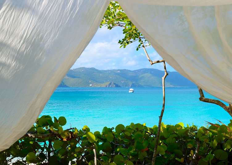 Beach Cabana, Guana Island, British Virgin Islands, Guana Island