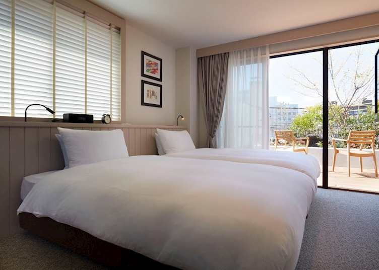 Comfort twin at Kagetsu Hotel, Matsumoto