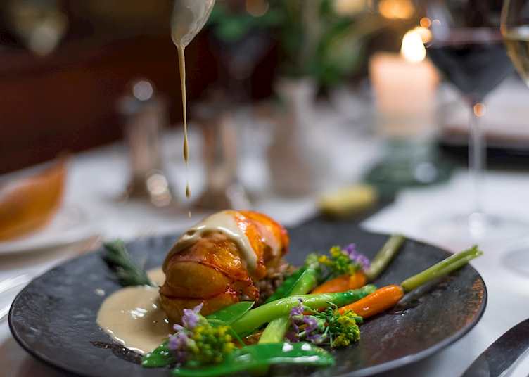 Food at the Strand Hotel