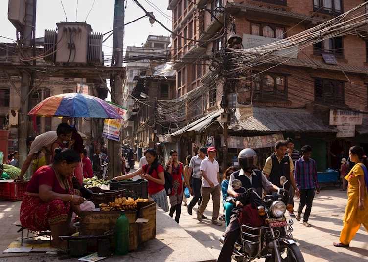 Local life on the walk between Thamel and Durbar Square
