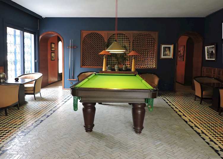 Billiard table, Villa Mandarine, Rabat