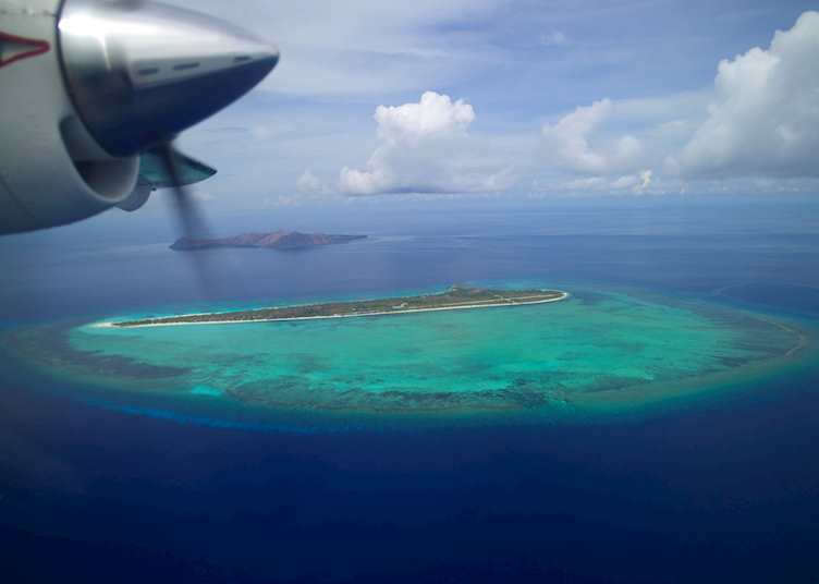 Aerial view of Amanpulo