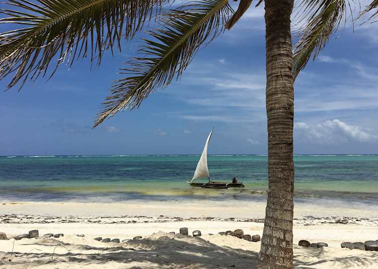 Dhow boat sailing by Baraza Resort