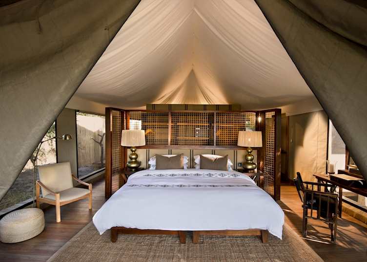 Tented suite at Nxabega Camp, Nxabega Concession