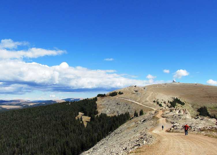 Trail to Medicine Wheel historical landmark in the Bighorn National Forest, Wyoming
