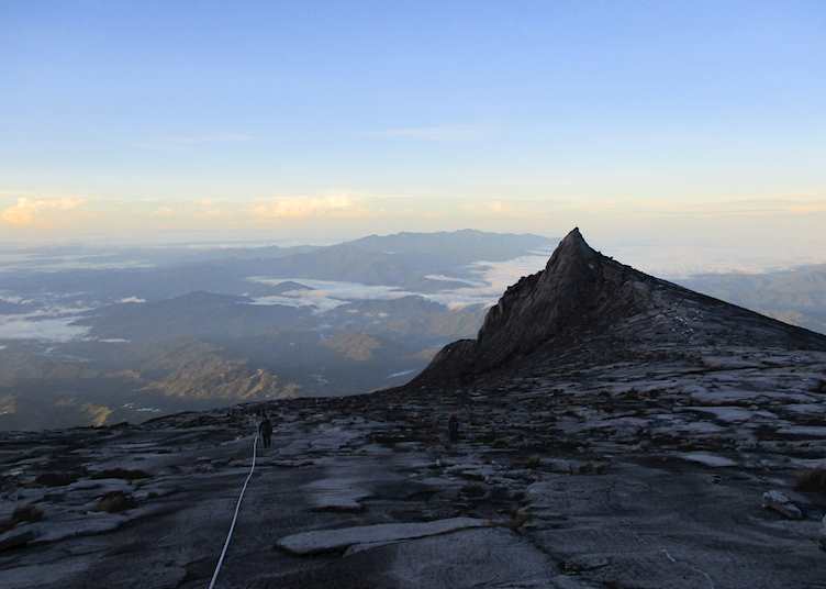 View from the descent from the summit of Mount Kinabalu