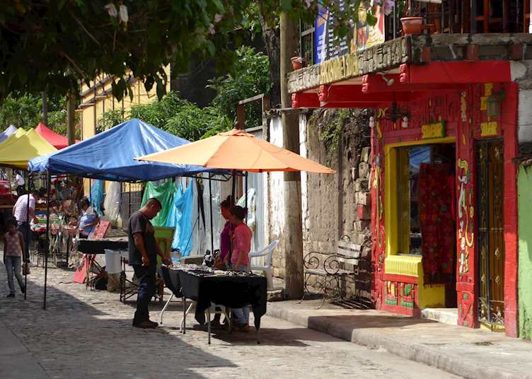 Street stalls, Copán