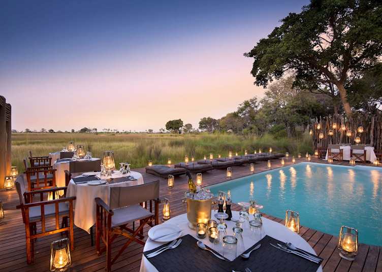 Dinner alfresco at Nxabega Camp