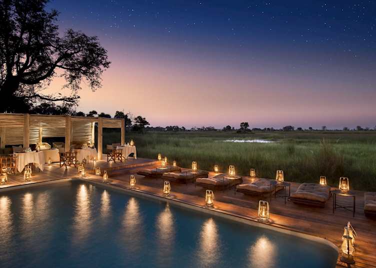 Swimming pool with views at Nxabega Camp