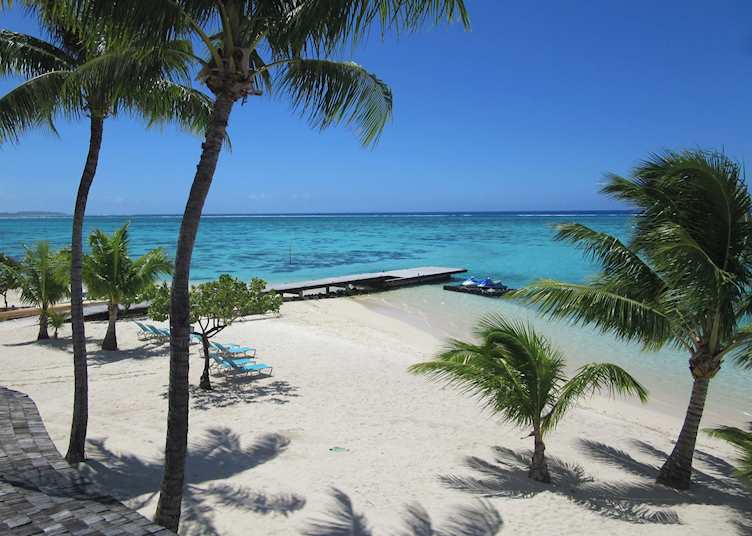 Beach at Hilton Moorea Lagoon Resort & Spa