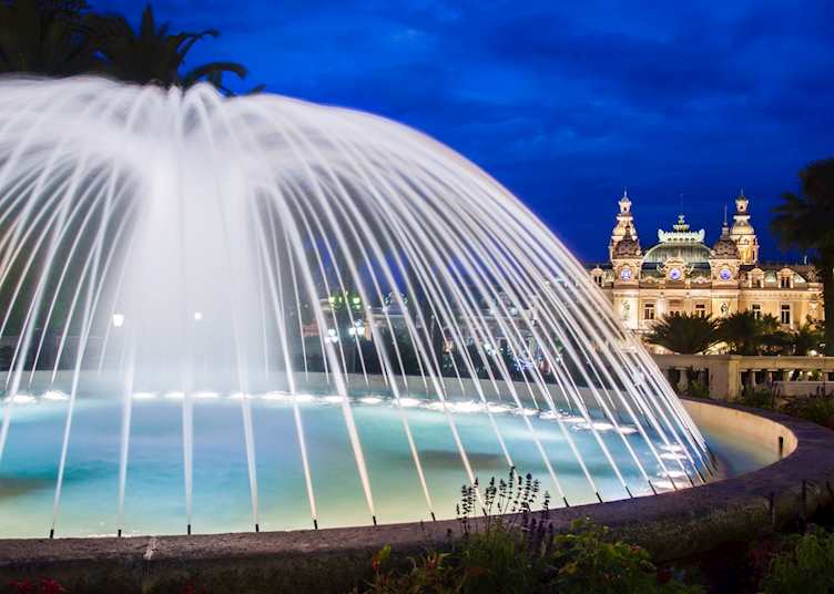 Fountain outside Monte Carlo Casino, Monaco