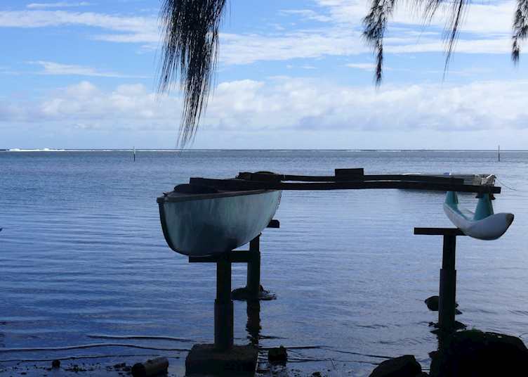 Local French Polynesian canoe