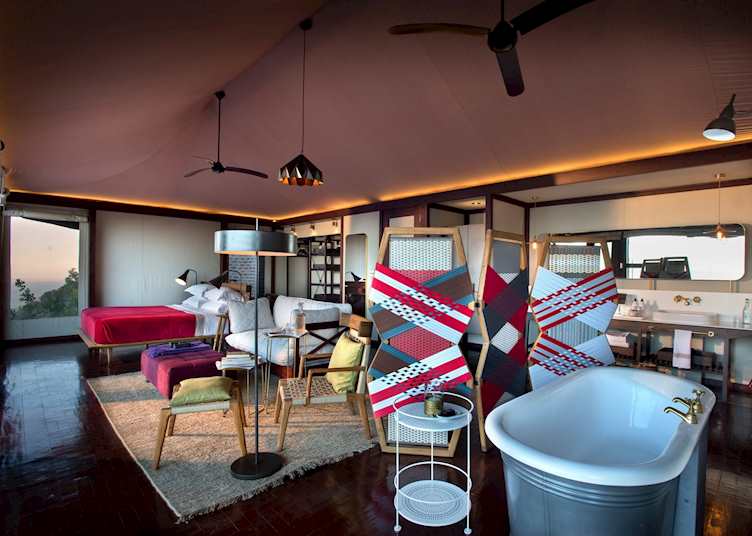 Inside your tent at Angama Mara 