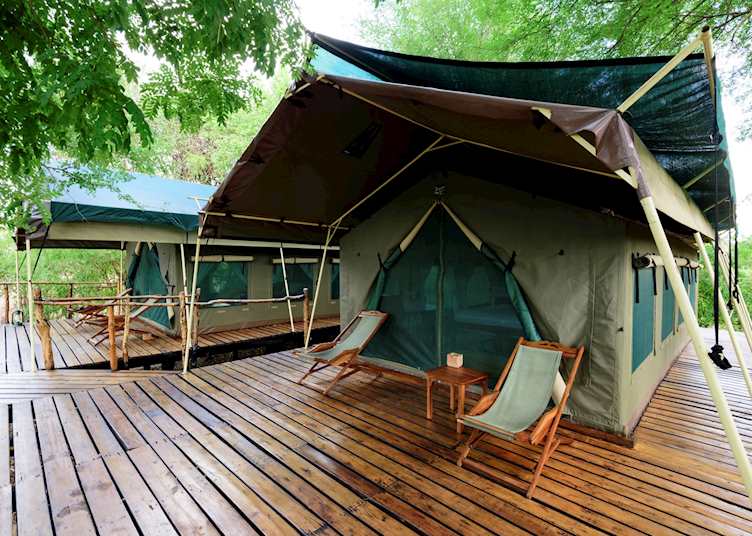 Family tent at Selous Impala Camp