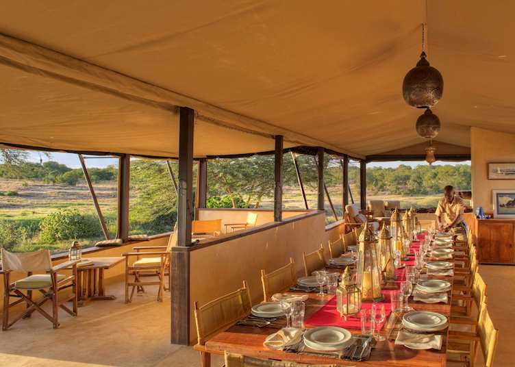 Dining at Ol Pejeta Bush Camp 