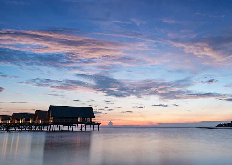 Overwater suites at Bawah Island