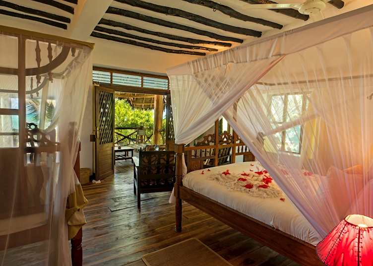 Beach front room at Pongwe Beach Hotel