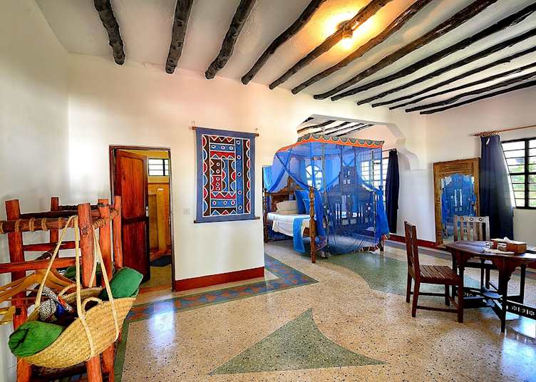Beach front room at Pongwe Beach Hotel