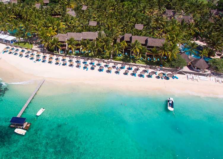 Aerial view, Constance Belle Mare Plage, Mauritius