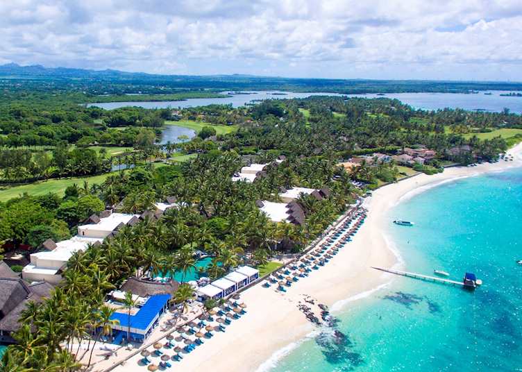 Aerial view, Constance Belle Mare Plage, Mauritius