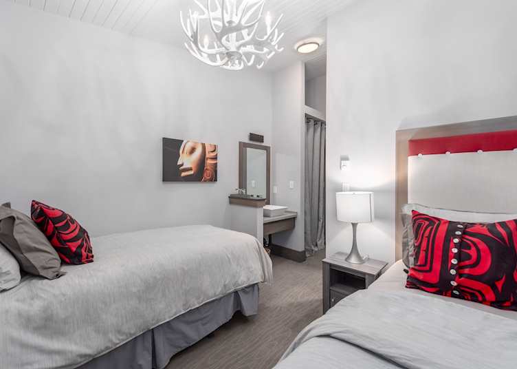 A room at Ocean House, Haida Gwaii