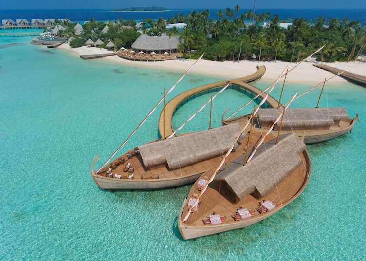 Aerial view of Ba'theli Lounge & Restaurant, Milaidhoo Island Maldives, Maldive Island