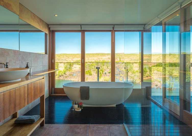 Bathroom view, El Questro Homestead