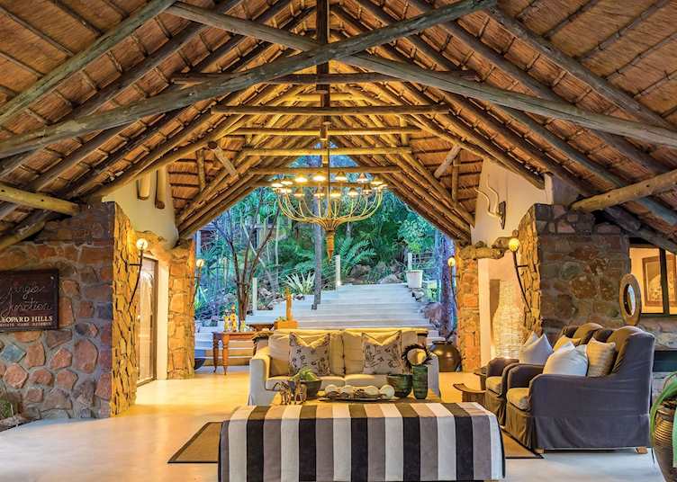 Leopard Hills Private Game Reserve, lodge lounge area