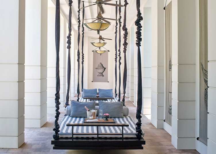 Park Hyatt courtyard swings