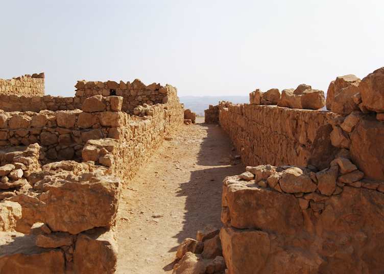 Ruined street at Masada