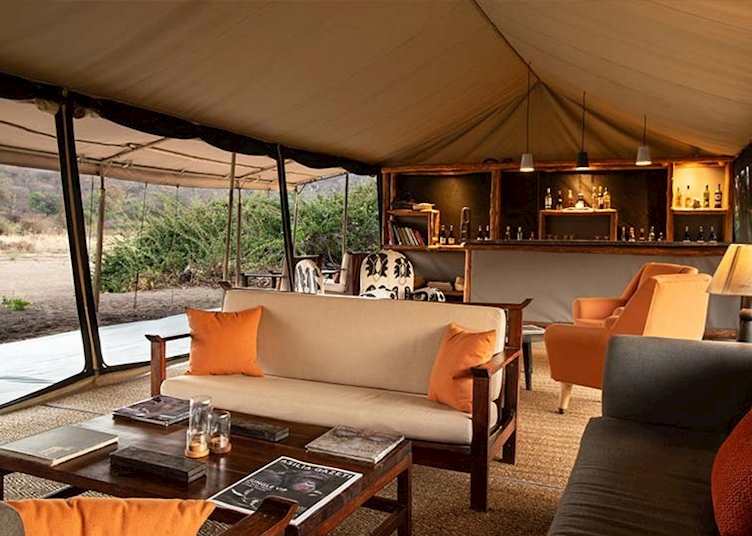 Lounge area and bar layout at Kwihala 
