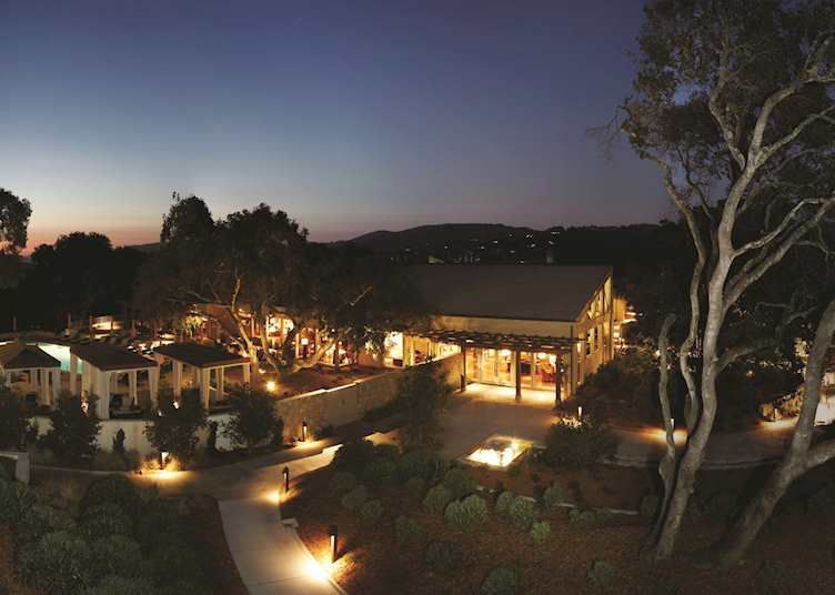 Property lodge night shot, Carmel Valley Ranch